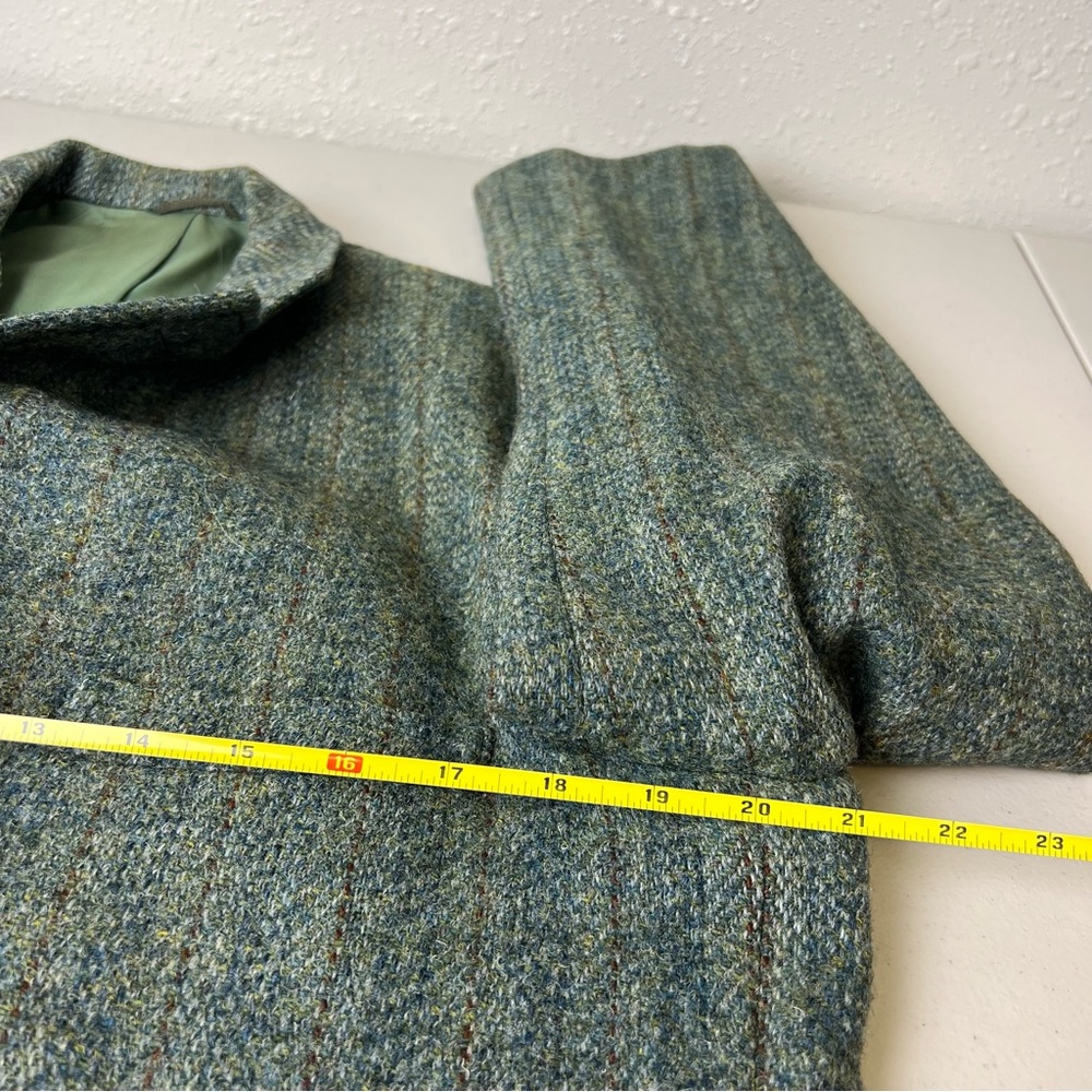 Harris Tweed The Fieldston Green Scottish Virgin Wool Men’s 42 Sport Coat Blazer - Picture 10 of 13